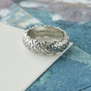 Kendra Scott Harper Silver Band Ring Size 7 #7